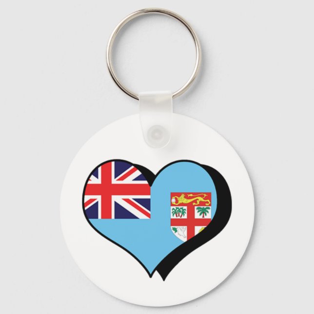 Llavero Amo la Keychain de Fiji (Anverso)