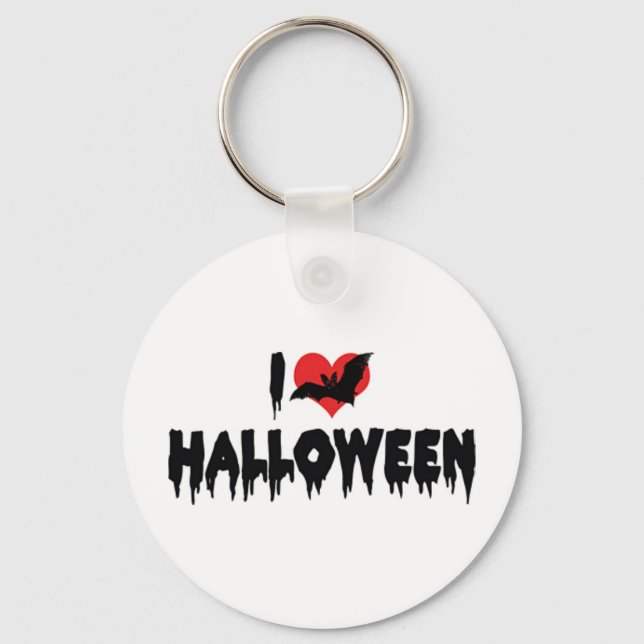 Llavero Amo la Keychain de Halloween (Anverso)