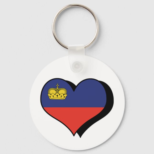 Llavero Amo la Keychain de Liechtenstein (Anverso)