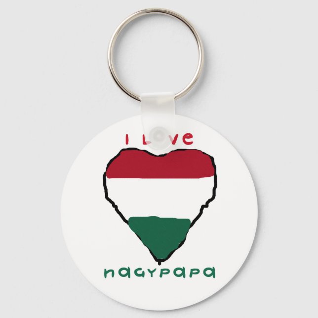 Llavero Amo la Keychain de Nagypapa (Anverso)