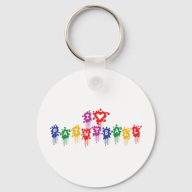 Llavero Amo la Keychain de Paintball (Anverso)