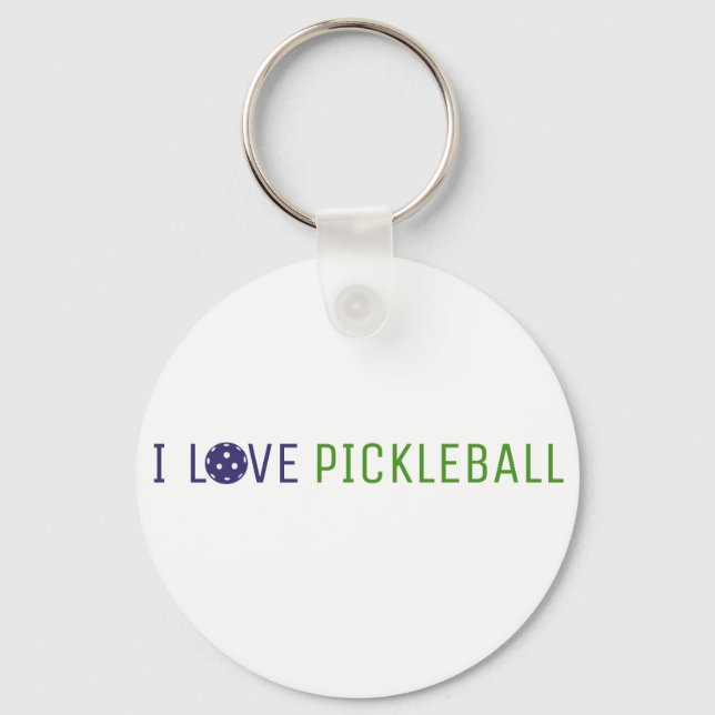 Llavero Amo la Keychain de Pickleball (Anverso)