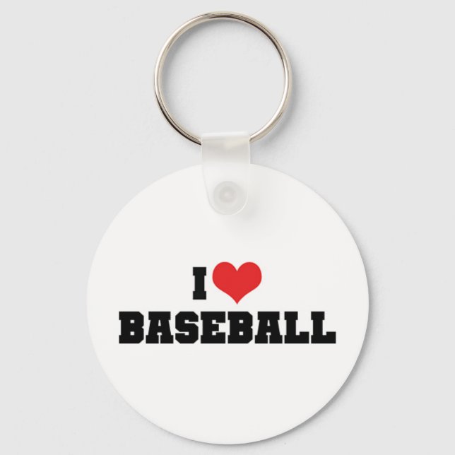 Llavero Amo la Keychain del Béisbol (Anverso)