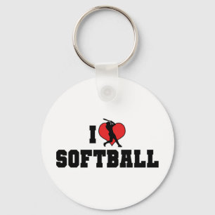 Llavero Amo la Keychain del Softball