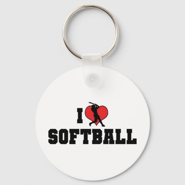 Llavero Amo la Keychain del Softball (Anverso)