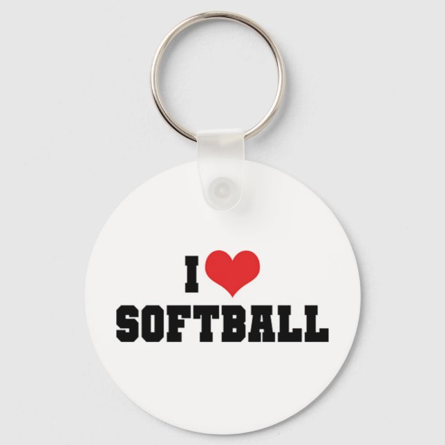 Llavero Amo la Keychain del Softball (Anverso)