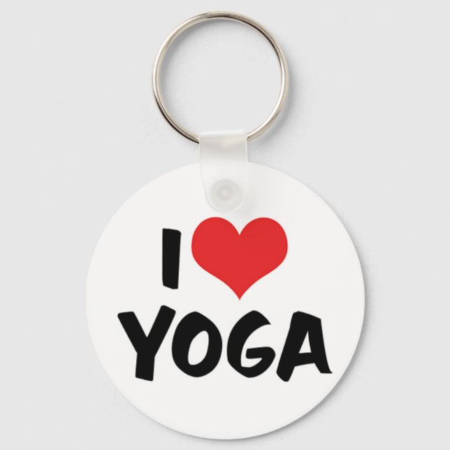 Llavero Amo la Keychain del Yoga (Anverso)