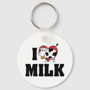 Llavero Amo la leche del corazón - Amante de los lácteos d