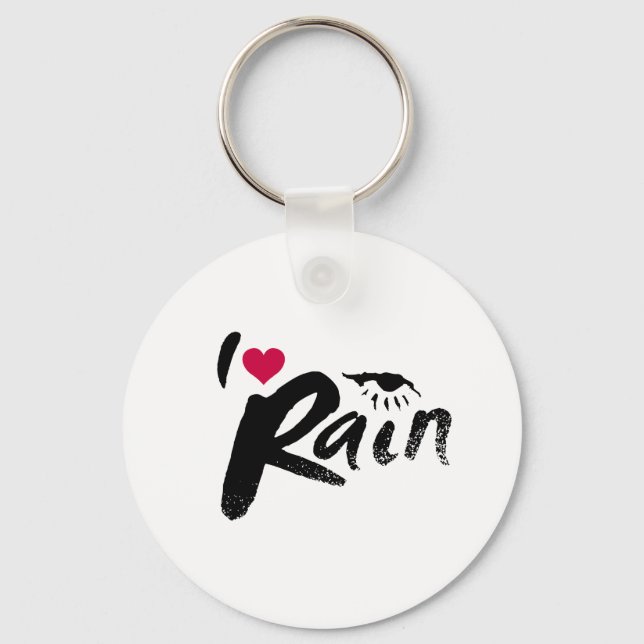 Llavero Amo la lluvia (Anverso)