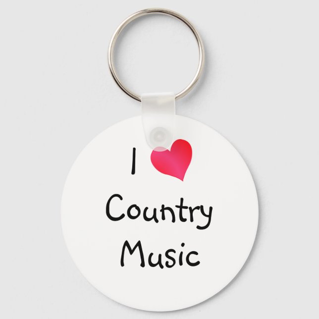 Llavero Amo la música country (Anverso)