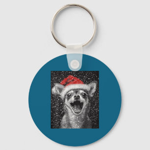 Llavero Amo la Navidad Chihuahua