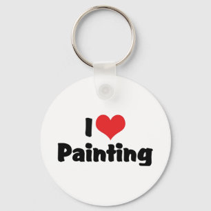 Llavero Amo la pintura del corazón - Artista amante del ar
