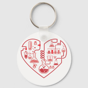 Llavero Amo la química del corazón ciencia para el profeso