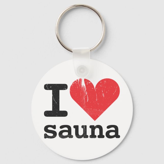 Llavero Amo La Sauna (Anverso)