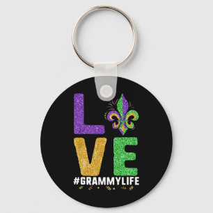 Llavero Amo La Vida Grammy Mardi Gras Grammylife Fleur De