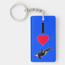 Llavero Amo la vida marina de los asesinos orcas