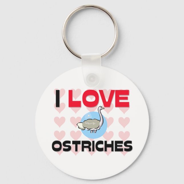 Llavero Amo las avestruces (Anverso)