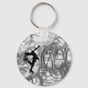 Llavero Amo las Cadenas Clave de Patinaje Artístico - los 