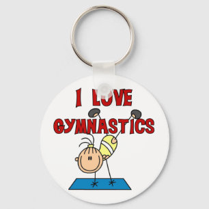 Llavero Amo las camisetas y los regalos de la gimnasia