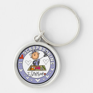 Llavero Amo las camisetas y los regalos de Scrapbooking