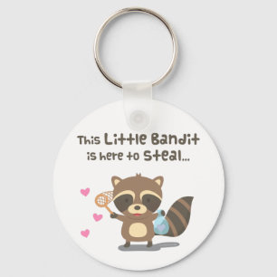 Llavero Amo lindo Pequeño Masked Bandit Raccoon Keychain