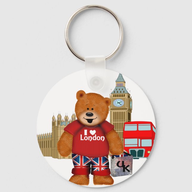Llavero Amo Londres - Teddy Bear (Anverso)