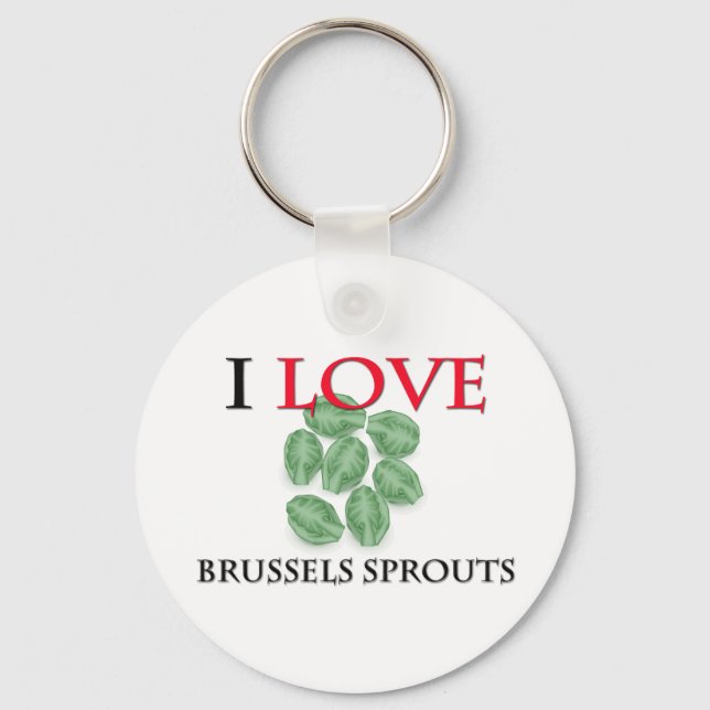 Llavero Amo los brotes de Bruselas (Anverso)