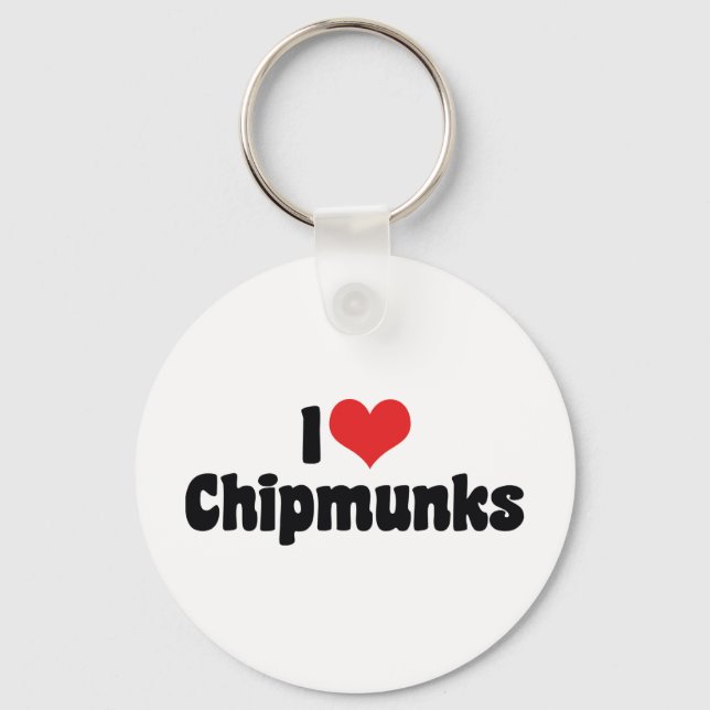 Llavero Amo los Chipmunks del Corazón - Chipmunk Lover (Anverso)