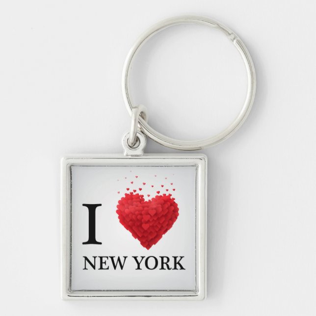 Llavero Amo los corazones de Nueva York (Frente)
