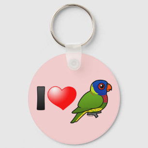 Llavero Amo los Lorikeets del Arcoiris