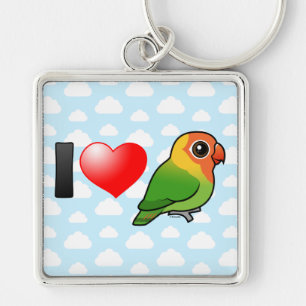 Llavero Amo los Lovebirds de Lilian