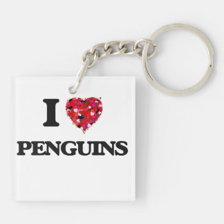 Llavero Amo los pingüinos