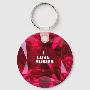 Llavero AMO LOS RUBÍES - julio Birthstone por los sharles
