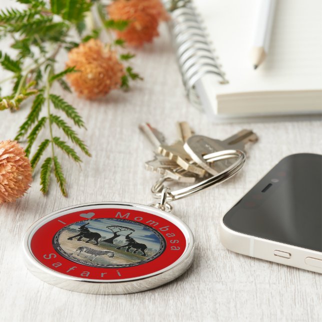 Llavero Amo los Safaris Animales Mombasa de Kenia (Lado)