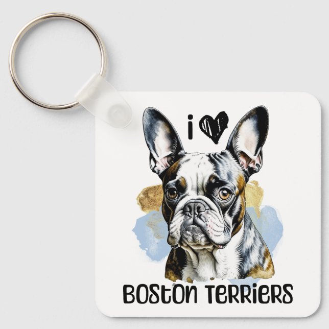 Llavero Amo los Territorios de Boston Personalizados (Anverso)