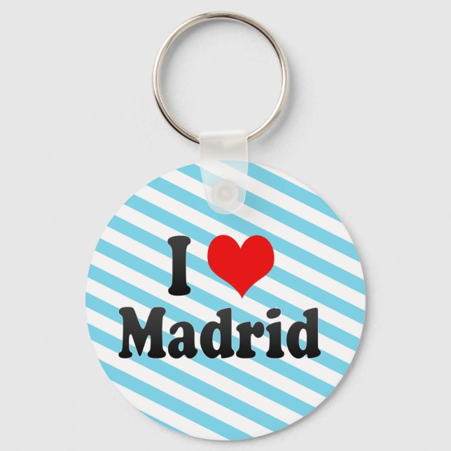 Llavero Amo Madrid, España. Me Encanta Madrid, España (Anverso)