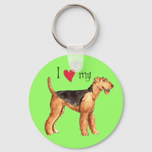 Llavero Amo mi Airedale