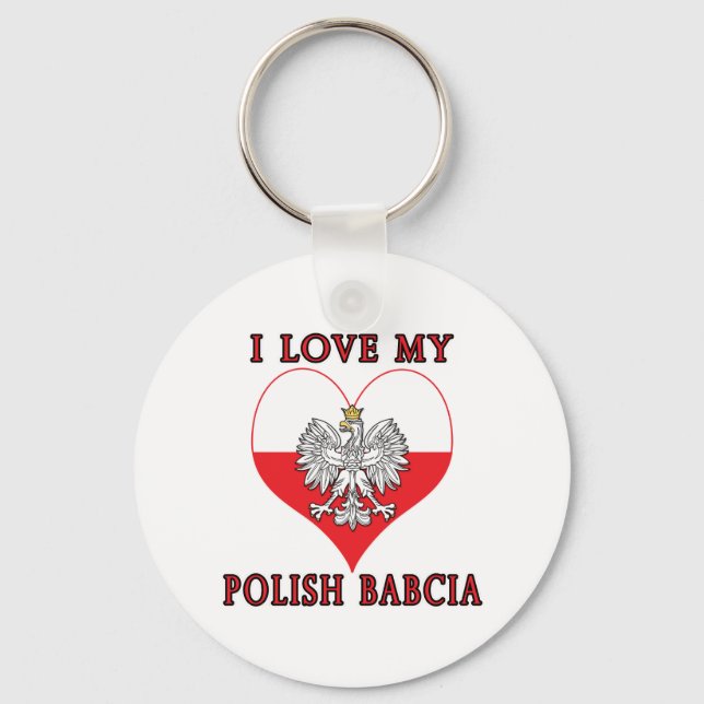 Llavero Amo mi Babcia polaca (Anverso)