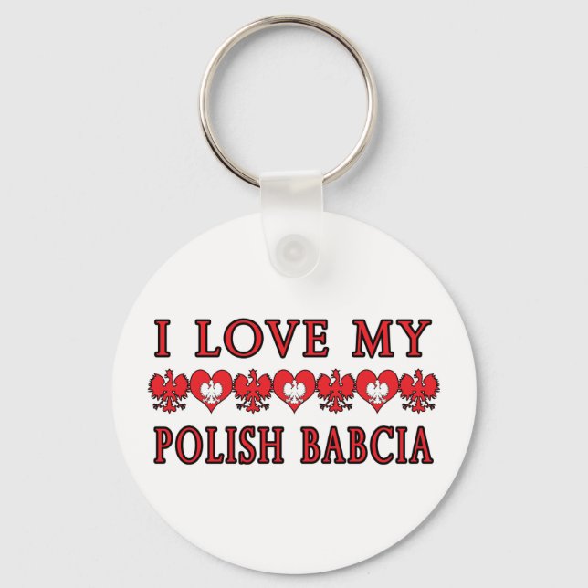 Llavero Amo mi Babcia polaca (Anverso)