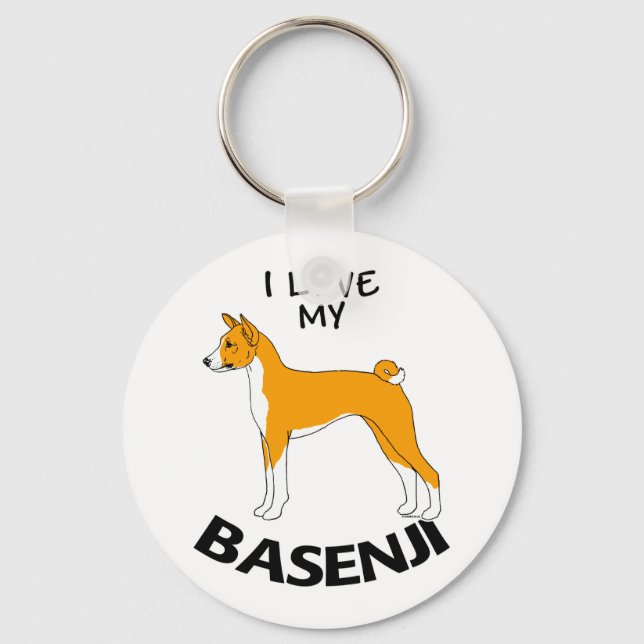 Llavero Amo mi Basenji (Anverso)