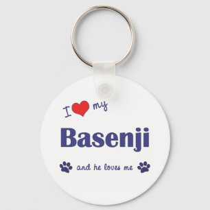 Llavero Amo Mi Basenji (Perro Hombre)