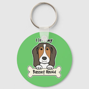 Llavero Amo mi Basset Hound