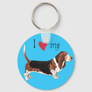 Llavero Amo mi Basset Hound