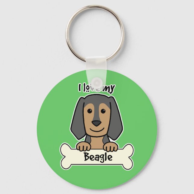 Llavero Amo Mi Beagle (Anverso)