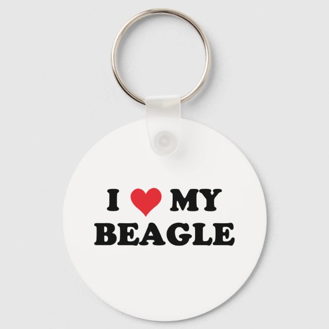 Llavero Amo mi beagle (Anverso)