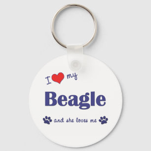 Llavero Amo Mi Beagle (Perro Femenino)