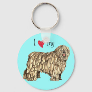 Llavero Amo mi Bergamasco