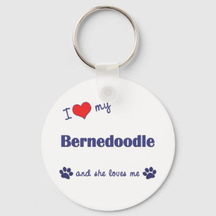 Llavero Amo Mi Bernedoodle (Perro femenino)