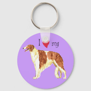 Llavero Amo mi Borzoi