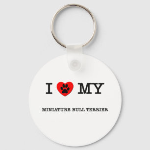 LLAVERO AMO MI BULL TERRIER MINIATURA